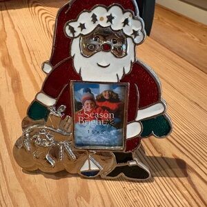Santa Claus Stained Glass Picture Frame